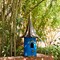 Set of 2 32"H Oversized Pagoda with Bronze Roof Metal Decorative Outdoor Garden Birdhouse